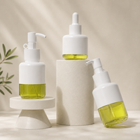Emballages cosmétiques à faible MOQ, contenants vides pour soins de la peau, flacons compte-gouttes pour lotion et huile essentielle 50ml 80ml 100ml avec bouchon à vis personnalisé