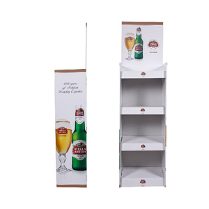 Bebida de cartón corrugado plegable de varios niveles de servicio pesado certificada FSC para soporte de exhibición POP para promoción de piso al por menor - Product Image 4
