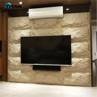 Pierre PU Polyuréthane Pierre Artificielle Piedra Pu Para Pared Extérieur Ignifuge Faux Panneaux Muraux Pu Rock Placage