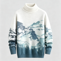 Cardigan en tricot doux et chaud à col rond pour homme, de haute qualité, mode hiver, ample et décontracté, à manches longues, avec détails boutonnés