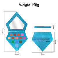 Palette de fards à paupières diamantés prix usine OEM ODM, haute pigmentation, marque privée, fard à paupières en poudre pressée, palette sans logo