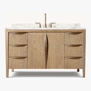 <span class=keywords><strong>Mobile</strong></span> <span class=keywords><strong>Bagno</strong></span> Moderno in Rovere Pinnacle, Lavabo con Top in Marmo Carrara a 6 Cassetti e 2 Ante, <span class=keywords><strong>Mobile</strong></span> Lavabo di Lusso per Villa, Soluzione di Archiviazione Versatile - Product Image 2