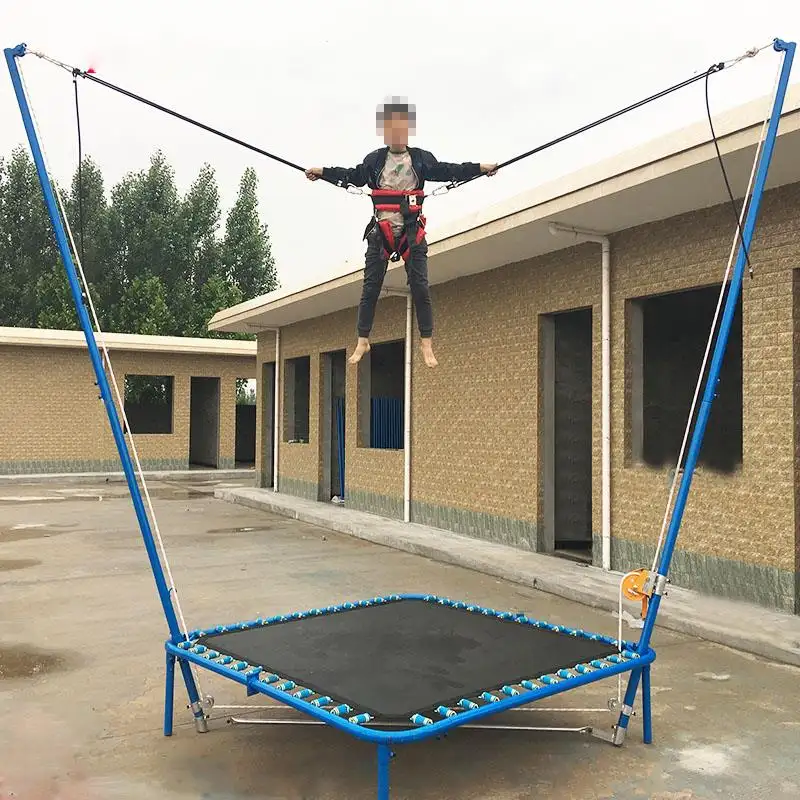 유로 트램폴린 번지 점프 트램폴린 하네스 prix trampolim 방출 어린이 모바일 미니 실내 번지 트램폴린