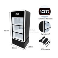 Vitrine Commerciale OEM ODM pour Cigarettes et Tabac à Chiquer avec Éclairage LED, Présentoir de Vente au Détail à 3 Niveaux avec Poussoirs