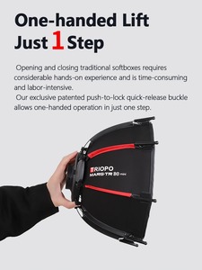 TRIOPO MARS.TR 30 Mini Softbox Octogonal à Dégagement Rapide avec Monture Mini Bowens Compatible avec <span class=keywords><strong>Godox</strong></span> ML60 ML100 <span class=keywords><strong>AD300Pro</strong></span> - Product Image 3
