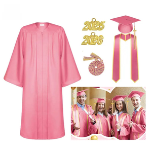 Ensemble de toge, toque, étole et <span class=keywords><strong>cordon</strong></span> d'honneur mat pour adultes, personnalisable en couleur et logo, pour la remise des diplômes (lycée et université), vente en gros 2025 - Product Image 1