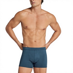 Wholesale Moisture Wicking Quick Dry Men's Breathable <b>Knitted</b> Mid-Rise Boxer Briefs Modern Design Solid <b>Pattern</b> Cotton/Spandex - Product Image 1