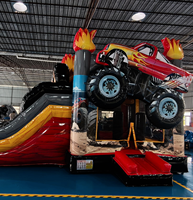 Toboggan Gonflable Flame Car Rouge Cool pour Enfant