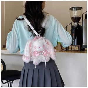 New Lolita Dễ Thương Thỏ Dây Rút Crossbody Ba Lô Ngọc Trai Sang Trọng Đôi Túi Với Bow Tai Thiết Kế - Product Image 4