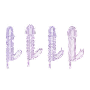 Juguete Sexual Masculino, Condón Vibrador con Púas y Bala, Retardante, Cristal, Estimulador del Punto G Femenino, Orgasmo, Productos para Adultos, Vibrador, Funda para Pene - Product Image 2