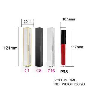 Tubo de Brillo Labial de 7ml con Tapa Negra, Logotipo Personalizado, Venta al por Mayor, Brillo Labial Líquido de Alta Pigmentación, Brillo Labial de Larga Duración, Envases de Brillo Labial - Product Image 2
