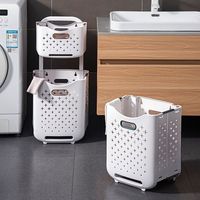 Panier à linge sale sur roulettes, pliable, écologique, pour la maison, le dortoir, la salle de bain, le rangement des chaussettes sales sur le balcon