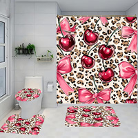 Ensemble de rideaux de douche en polyester double couche lavables en machine, tissu imperméable de qualité supérieure, kit de rideaux de bain durables