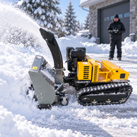 Souffleuse à neige sur chenilles certifiée CE EPA 1080 mm, moteur à essence, télécommandée, pour le nettoyage de la neige
