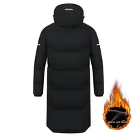 Blouson Bomber Long en Coton Personnalisable avec Logo, Résistant au Vent et Imperméable, Idéal pour les Sports de Plein Air, l'Entraînement, Chaud pour l'Hiver, Style Streetwear Fin et Tendance
