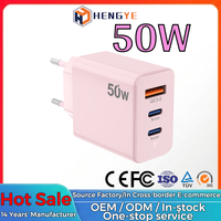 50W QC3.0 3 ports adaptateur prise britannique 25W USB type C chargeur Portable type-c PD 20W USB-C chargeurs de téléphone portable rapides