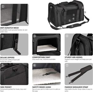 Muestra Gratuita de Transportadora para Gatos, Transportadora para Perros, Bolsa para Gatos de Lado Suave, Aprobada por Aerolíneas, Transportadora para Mascotas de hasta 15 Libras, Plegable - Product Image 4