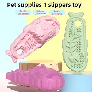 TRP Eco-Friendly <strong>Dog</strong> Chew <strong>Toy</strong> Slipper Shaped Resistant Biting Teething <strong>Toy</strong> for Puppies Dental Care and Play - Product Image 4