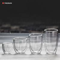 Tasses à thé en forme d'œuf artisanales de qualité alimentaire, gobelet en verre, verre borosilicate à double paroi, tasses à café sans poignée