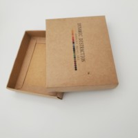 Emballage cadeau en papier kraft personnalisé, boîte en papier brun avec couvercle
