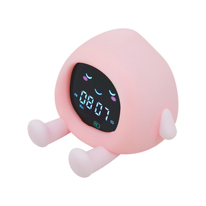 Lámpara de decoración de cabecera Digital para niños de silicona afrutada portátil, reloj despertador de aprendizaje para niños con luz nocturna - Product Image 5
