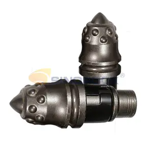 High Durability Conical Bits Foundation Drilling Tools Carbide Bullet Teeth For Mining / Quarrying / Tunneling