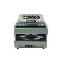 Accordéon SEASOUND Professional 34 boutons 12 basses 5 registres gris ciel avec grille noire JB3412D Instrument OEM