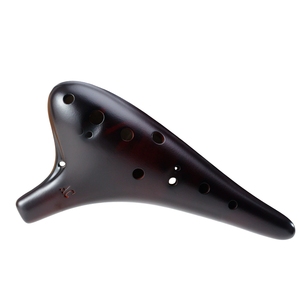 Ocarina de Cerámica Clásica con Forma de Tiburón, Acabado Ahumado y Agrietado, 12 Orificios, en Do Alto, Portátil, para Principiantes - Product Image 4