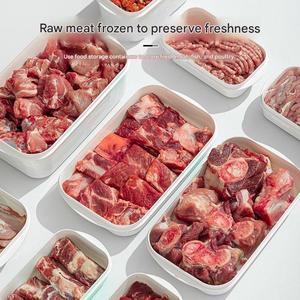Refrigerator Food <b>Storage</b> Container Frozen Meat Preservation <b>Box</b> Stackable Fresh Keeping Organizer for <b>Kitchen</b> Freezer Use - Product Image 4
