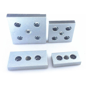 Aluminum Profile End Plate 3060 4040 4080 6060 8080 Flat Zinc Alloy <b>Sandblasted</b> For Home Improvement Hardware - Product Image 3