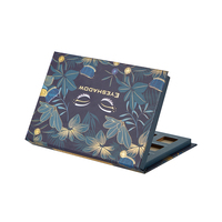 12-Fächer-Palette mit Prägelogo, matter Laminierung und farbenfrohem Lidschatten
