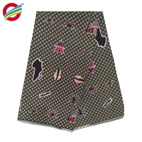 Matière Dentelle africaine Styles matière Imprimé Emboss jacquard 100% Polyester Wax Fabrics