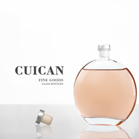 Bouteille de diffuseur en verre transparente de 500ml avec bouchon en caoutchouc bouteille de diffuseur de roseau d'aromathérapie pour la décoration