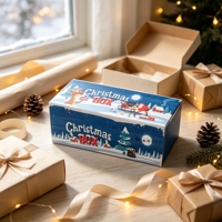 Boîte cadeau en papier pour Noël, emballage pour cadeaux de fêtes et présentation en magasin