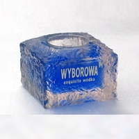 Bouteille de glace acrylique en résine LED personnalisée, porte-bouteille de lumière d'affichage