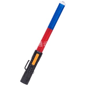 Bastón de Tráfico LED Rojo y Azul Recargable con Luz Intermitente de Advertencia para Construcción de Carreteras y Uso en Emergencias - Product Image 1