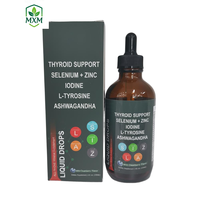 Gouttes liquides de soutien de la fonction thyroïdienne 30ml – Complément naturel à base de plantes pour adultes : Kelp, Schisandra, Guggul, Cayenne, Basilic, Folate, Cuivre