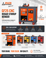 Machine à cintrer les étriers en acier au carbone automatique haute productivité 380V 220V personnalisée en usine GF25