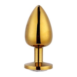 卸売バットプラグ下着ゴールドアナルバットプラグジュエルバットプラグ付き - Product Image 1