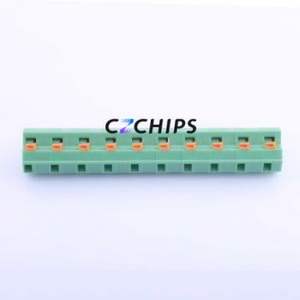 KF237-10.16-10P Spring Terminal Block Through hole Component (THT),P=10.16mm Connector 1x10P 10.16mm Green 10P - Product Image 1