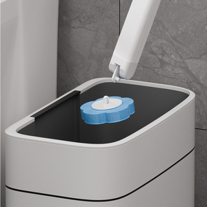 FF5460 Brosse <span class=keywords><strong>de</strong></span> nettoyage <span class=keywords><strong>de</strong></span> toilettes jetable à rabat automatique, ensemble <span class=keywords><strong>de</strong></span> porte-brosse <span class=keywords><strong>de</strong></span> toilettes jetable avec tampons <span class=keywords><strong>de</strong></span> recharge - Product Image 6