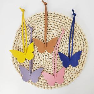 Promotional Butterfly <b>Bag</b> <b>Charm</b> PU Leather Handbag <b>Charm</b> for Purse Cute Butterfly Keychain - Product Image 4