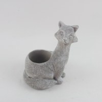 Penjualan terlaris pot bunga semen Modern pot sukulen Desktop Mini bentuk kucing binatang lucu untuk dekorasi rumah