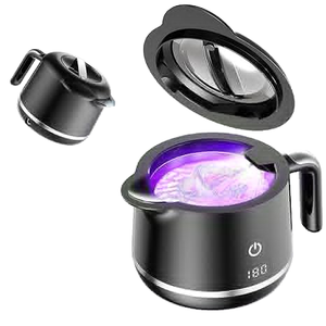 Nettoyeur ultrasonique portable 45 kHz 200 ml alimenté par USB pour appareils dentaires, aligneurs et prothèses, petit format, nettoyage de capsules dentaires, usage domestique, direct usine - Product Image 1