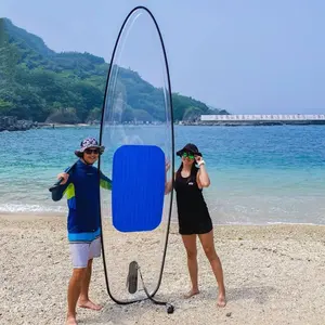 2022 hottest selling clear paddle board transparent SUP crystal board clear bottom paddleboard