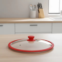 Couvercles de remplacement universels multi-tailles en silicone écologique, résistants au four et conformes aux normes FDA, pour casseroles, poêles et ustensiles de cuisson