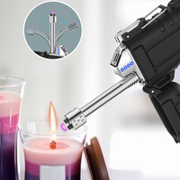 Allume-cigare électrique Plasma coupe-vent USB avec lampe de poche pour l'extérieur Briquet à double arc étanche IP56