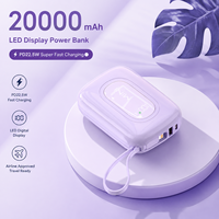 Nouvelle Offre 2026 : Batterie Externe 20000mAh avec Affichage LED Numérique, Charge Rapide PD22.5W, Chargeur Portable pour Smartphone (OEM/ODM)