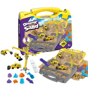 Eco Friendly DIY Magic Sand Educational Toys Engineering Vehicle Dynamic Sand Play Kit Slime Toy
