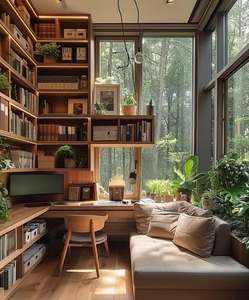 Modern Minimalist Elegant Wooden <b>Bookshelf</b> for Home or School for Living Room or Home Office Use - Product Image 3